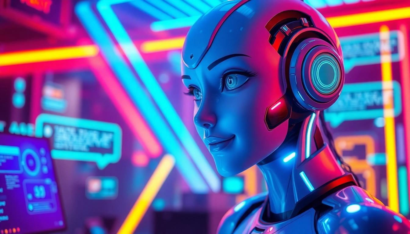 Engaging NSFW Character AI interaction in a vibrant digital environment