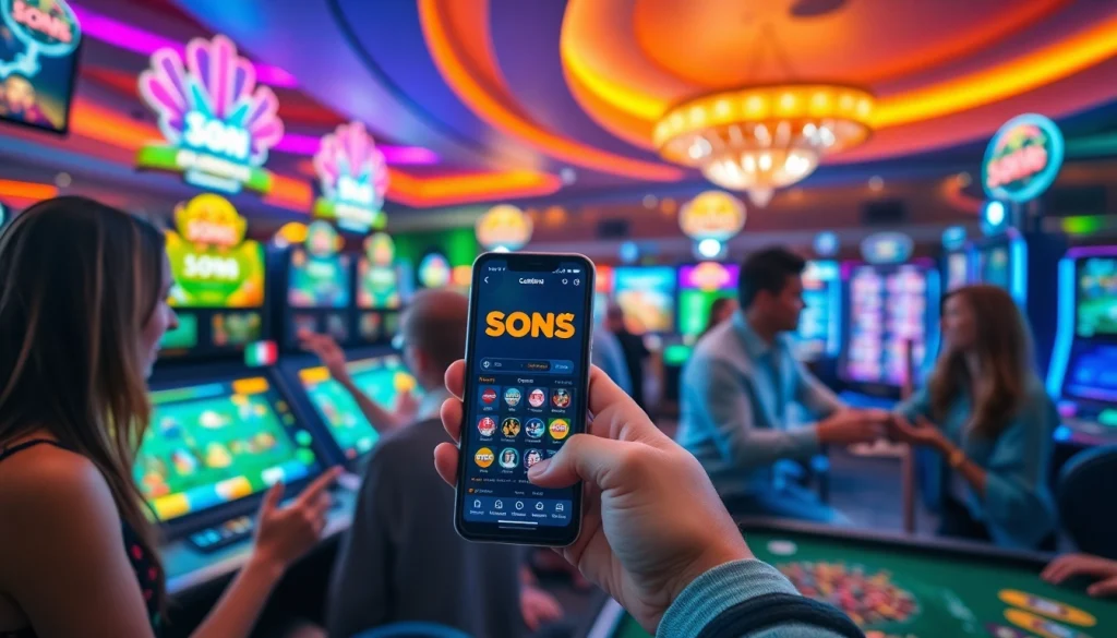 Exciting gameplay on Sonclub, showcasing online casino games and mobile app.