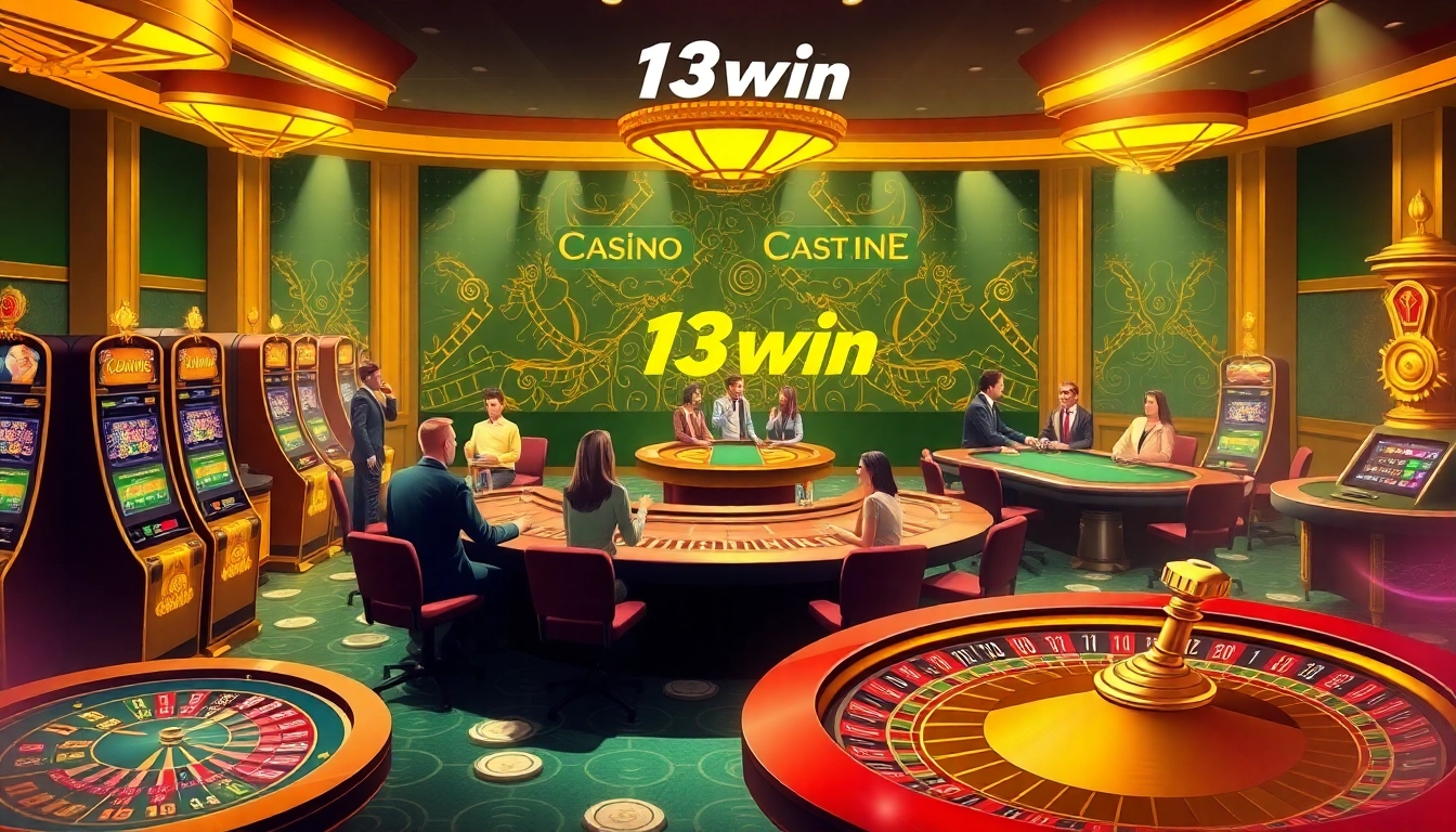 Experience the excitement of 13win with thrilling online casino gaming action in a luxurious setting.