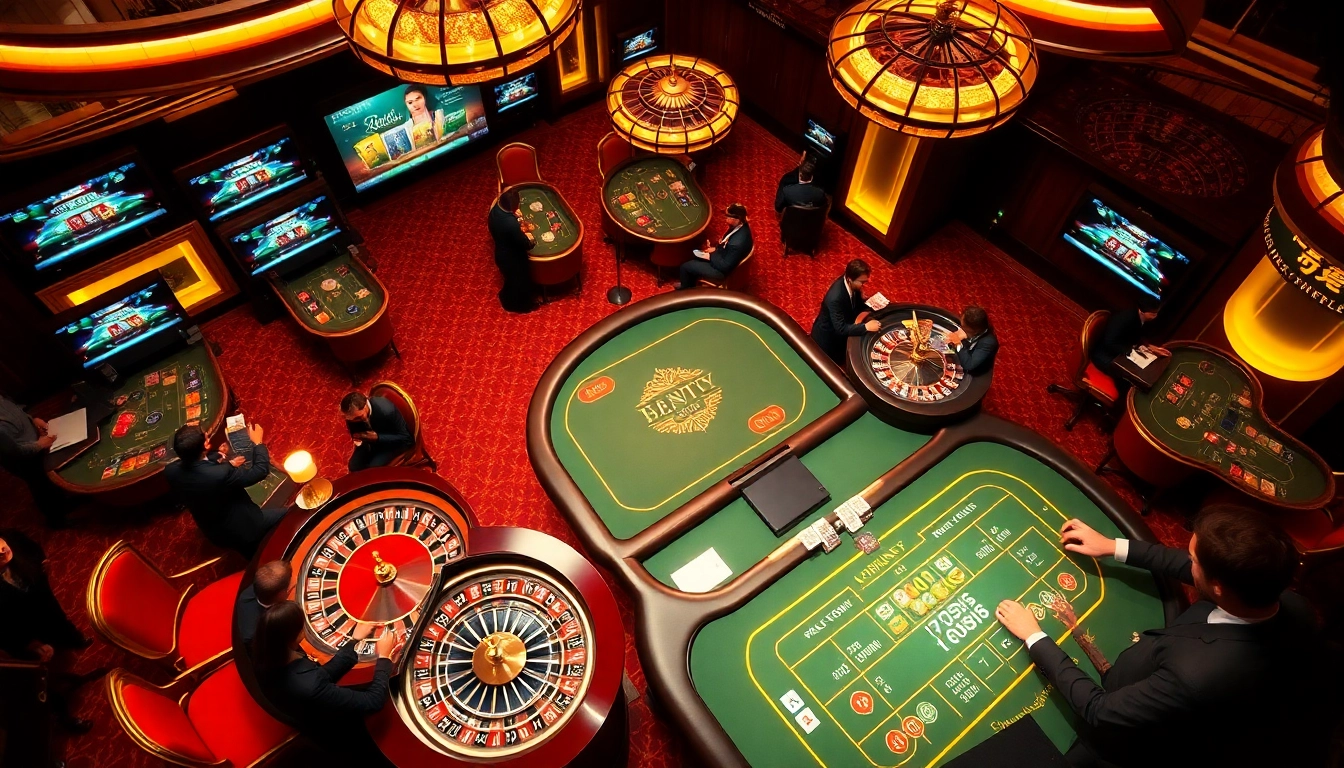 High-stakes gaming atmosphere highlighting 包网 solutions with luxurious casino elements, poker tables, and vibrant players.