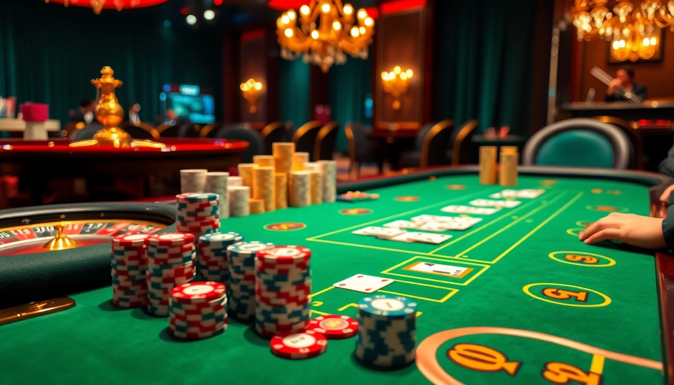 Experience the thrill of rikvip with vibrant poker tables and rich casino visuals.