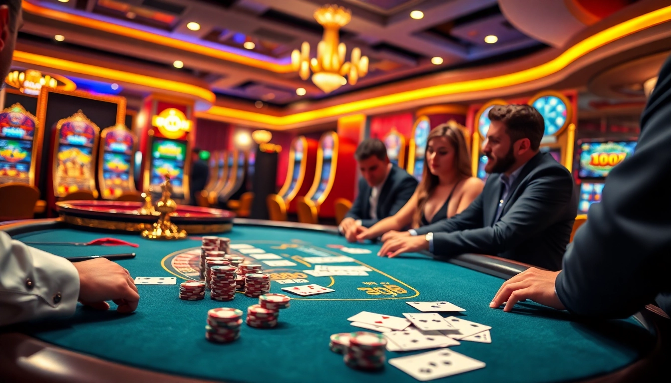 Experience the excitement of gambling at https://8xx.golf/ with players engaged in a thrilling poker game.