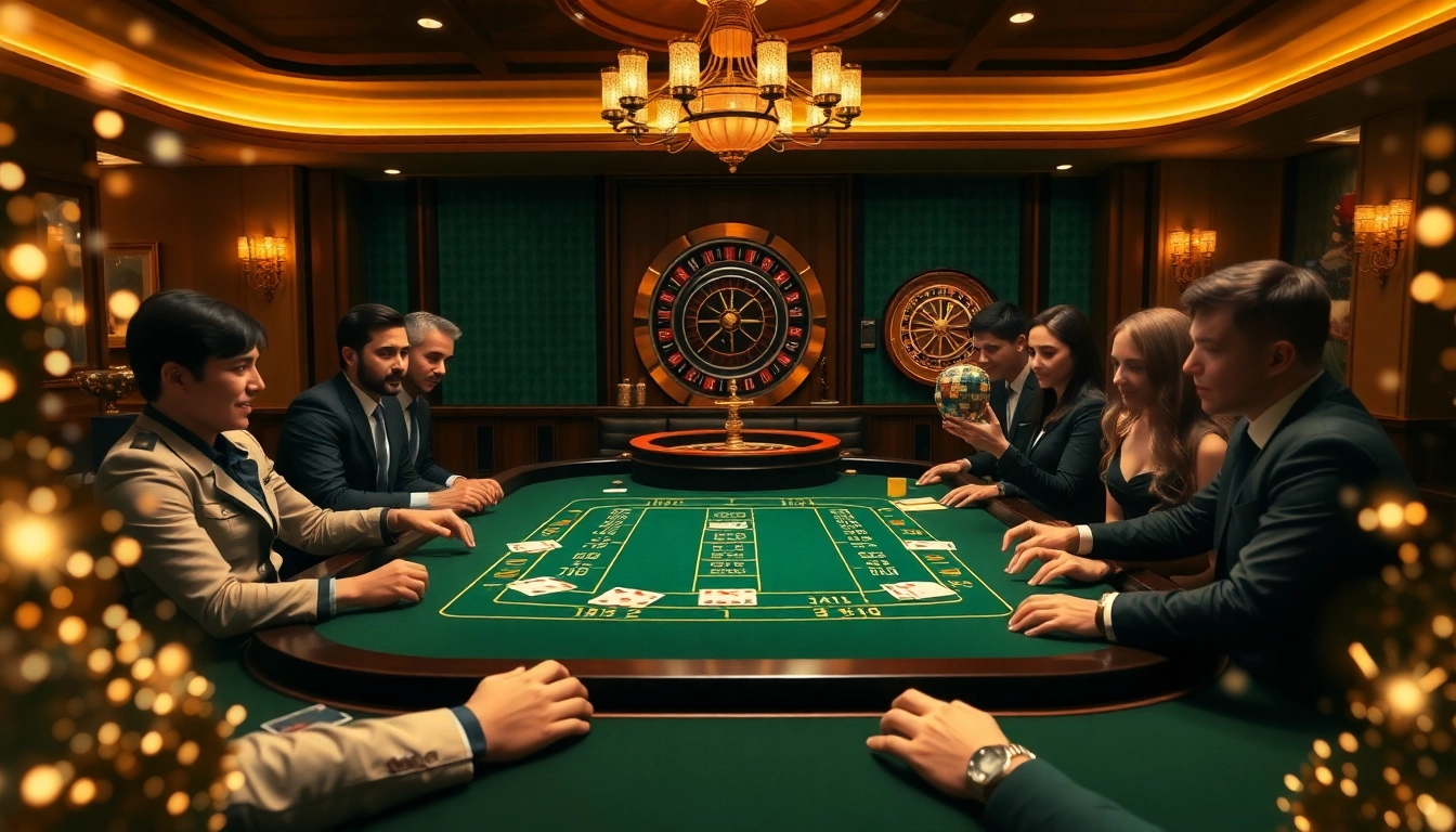 Baccarat excitement at XX88 casino with players engaging at a vibrant table