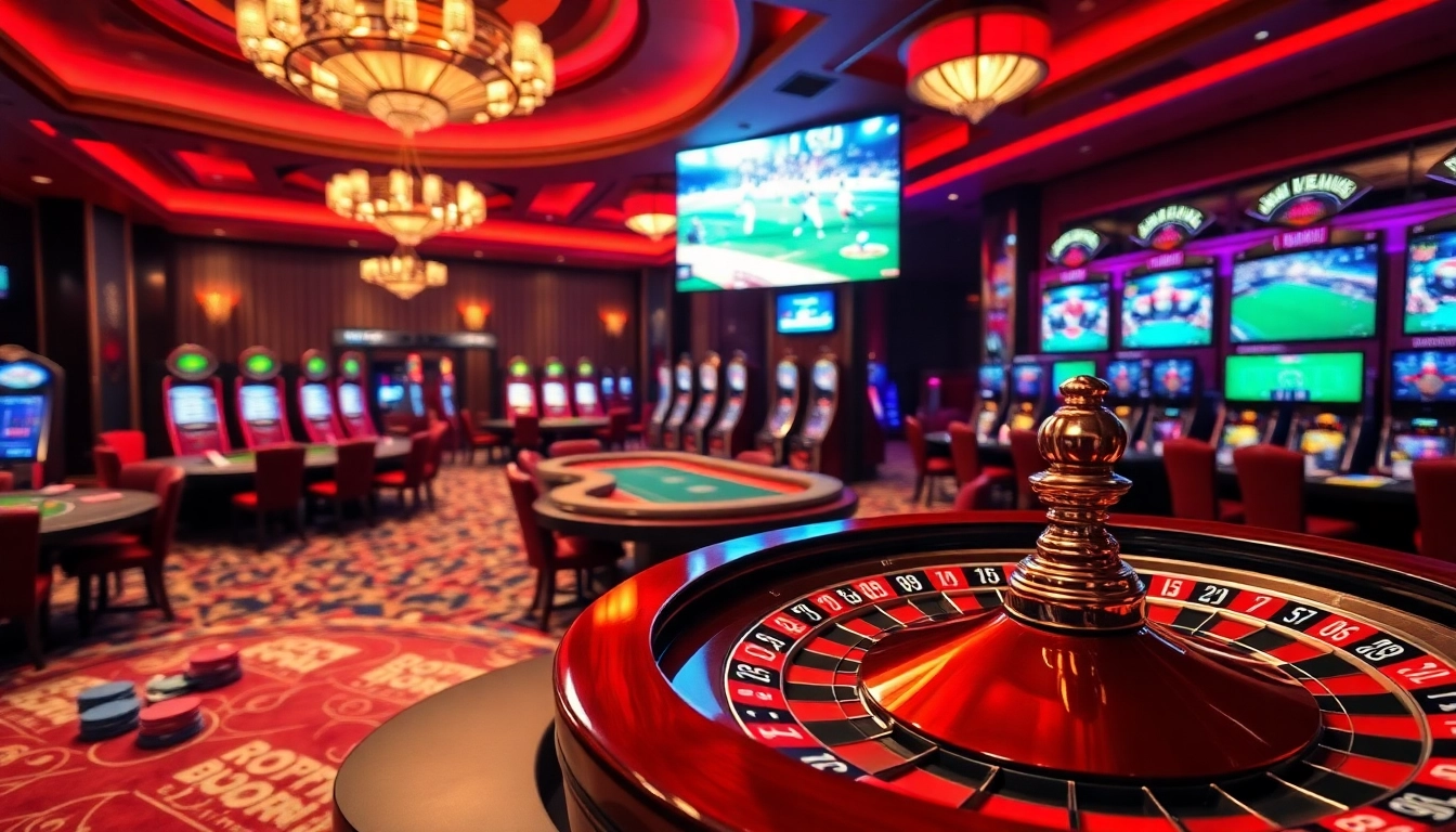 Experience high-stakes excitement at lương sơn tv with luxurious casino elements and vibrant football betting scenes.