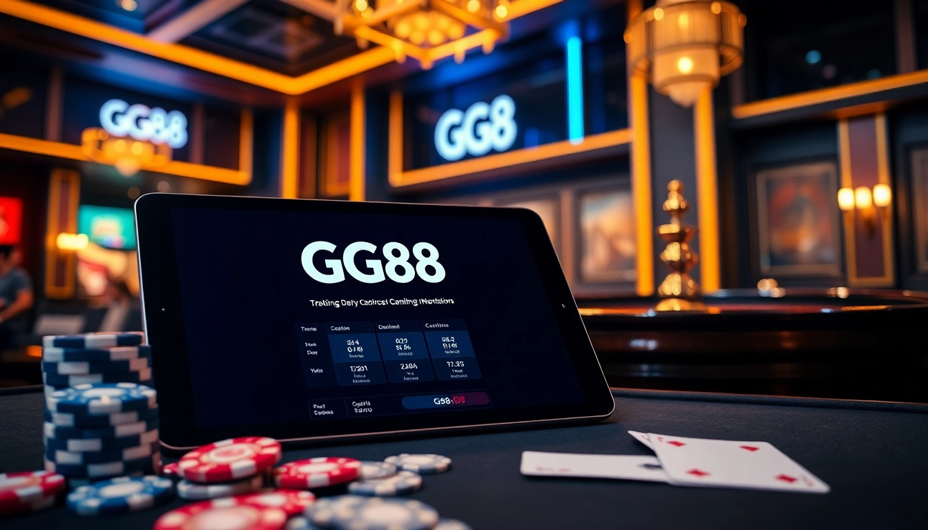 Experience the thrill of betting with GG88 and vibrant casino elements.