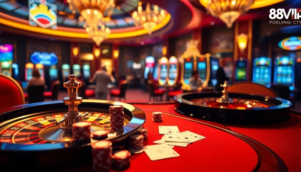 Experience the premium thrill of Đăng Ký Nhà Cái 68VIP with luxurious casino gameplay featuring elegant tables and vibrant gaming elements.