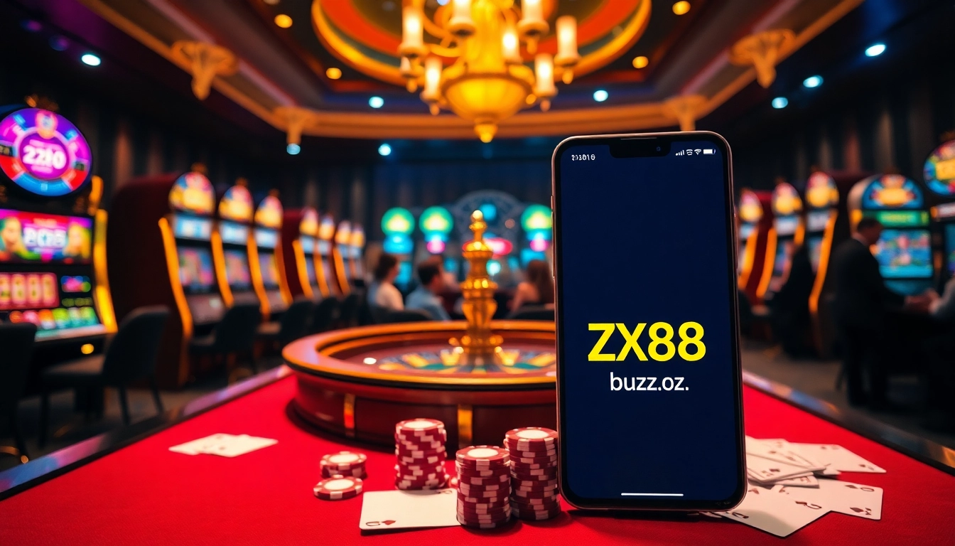 Experience the excitement at https://zx88.buzz/ with vibrant casino visuals featuring roulette and slot machines.