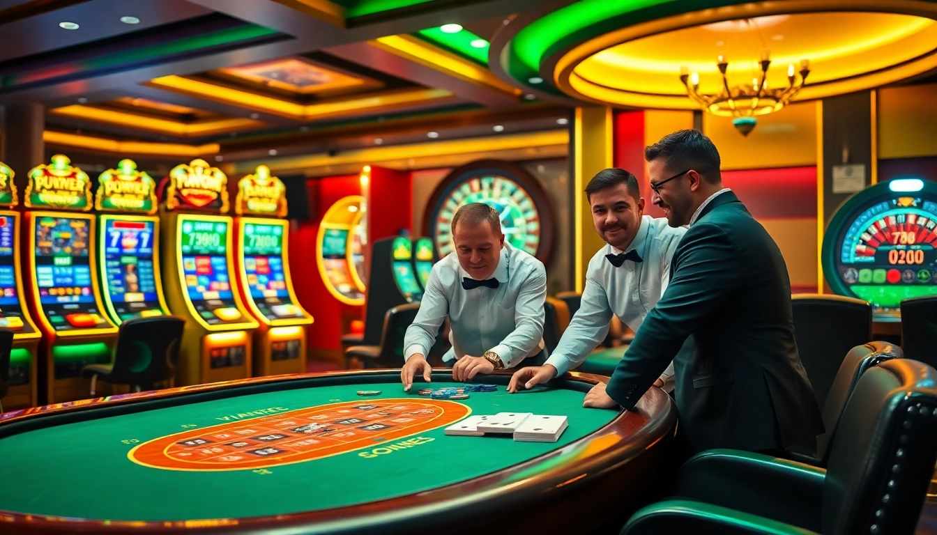 Players enjoying thrilling games at 789club casino, rich in excitement and luxury.