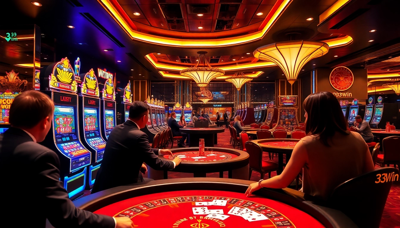 Experience the thrill of gambling at 33win with exciting casino games, vibrant slot machines, and poker action.