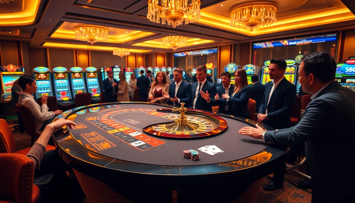Experience the excitement of open88 at a dynamic casino gaming table filled with action and elegance.