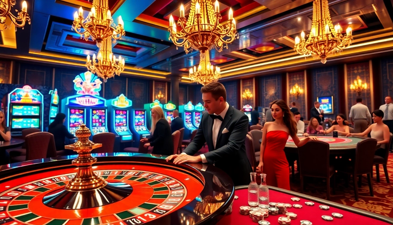 Experience high-stakes gaming at https://mm88.bar/ with players engaged in thrilling roulette and poker.