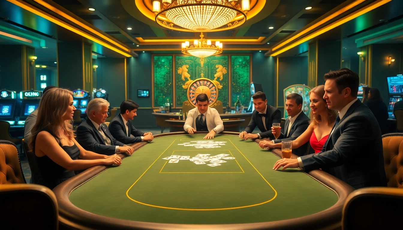 Experience the thrill of 3win casino with lively games and players enjoying their bets.