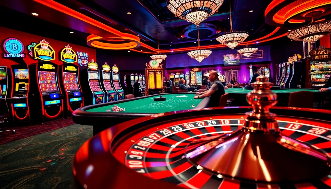 Experience the excitement of gambling at https://bem88.com with vibrant casino tables and players.