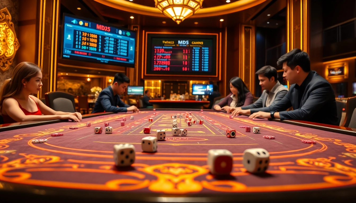 Players engaging in Tài xỉu MD5, highlighting the excitement of modern gambling.