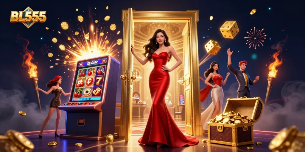 Experience winning thrills at BL555's luxurious casino, featuring stunning graphics and jackpot excitement.