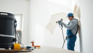 Spray foam removal service in action with a technician expertly extracting foam.