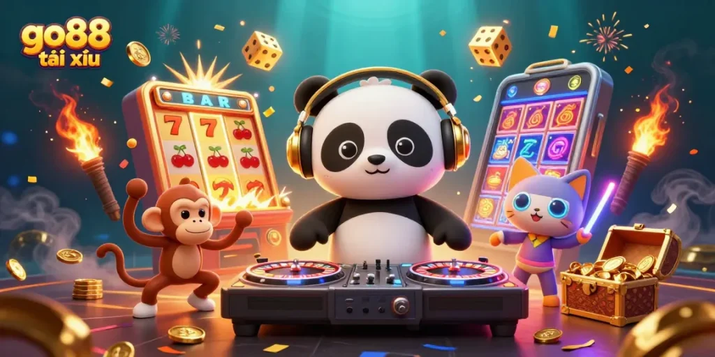 Experience excitement with go88 tài xỉu as DJ panda, breakdancing monkey, and rave kitten create casino magic.