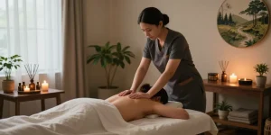 Experience the ultimate 동탄출장안마 with a soothing massage therapy session in a serene wellness room.
