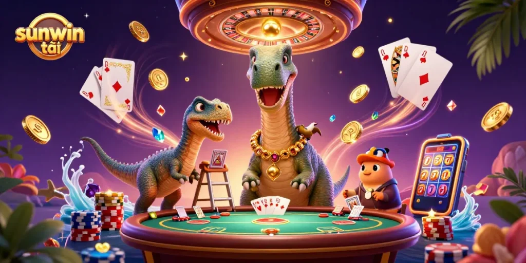 Experience sunwin tải with a vibrant casino scene showcasing dynamic card dealing and dazzling game elements.